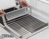 DryNest Foldable Dish Rack – 304 Stainless Steel Kitchen Drying Organiser | Space-Saving Sink & Counter Rack
