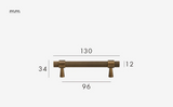 Belmont Knurled Brass T-Bar Handle – Art Deco Industrial Cabinet Pull | Vintage Luxury Furniture Hardware