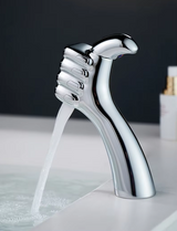AquaFalls Solo BrassCascade – Solid Brass Waterfall Bathroom Faucet