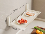Velmora FlexiRack Foldable Kitchen Spice Rack – Wall-Mounted Self-Adhesive Storage Organiser with Hooks | Space-Saving Metal Utensil & Seasoning Holder