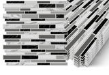 MarbleVogue Peel & Stick Tiles – Black & White Marble Wall Decals | Waterproof PVC Home Upgrade Stickers