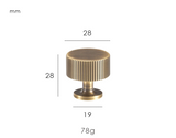 Valmont Art Deco Brass Knobs – Luxury Line-Pattern Cabinet Hardware | Solid Brass Furniture Pulls