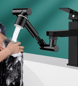 FlexiFlow Pro 360 Faucet Extender – Rotating Splash-Free Aerator | Extendable Water-Saving Sink Attachment