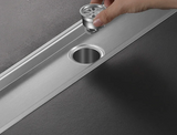 AuricLine Concealed Shower Drain – Brushed Gold Tile-In Floor Waste | 304 Stainless Steel Anti-Odour Drain Cover