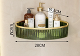 CrystalNest Corner Shelf – Clear Acrylic Bathroom Organiser | No-Drill Wall Storage Rack