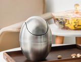 Aurelium Mini Waste Bin – Stainless Steel Swing-Top Desk Bin | Compact Luxury Bathroom & Office Trash Can