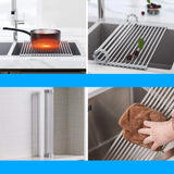 DryNest Foldable Dish Rack – 304 Stainless Steel Kitchen Drying Organiser | Space-Saving Sink & Counter Rack