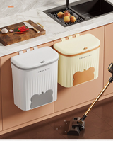 PureSlide Wall-Mounted Waste Bin – Compact Kitchen & Bathroom Bin | Space-Saving Lid Design