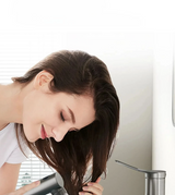 AquaClean Pull-Out Basin Mixer – Bathroom Faucet with Oral Rinse Function | Modern Hot & Cold Sink Tap