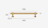 Château Noir Brass T-Bar Handles – French-Inspired Luxury Cabinet Hardware | Solid Brass Furniture Pulls