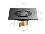 PureFlow Square Shower Drain – Brushed 304 Stainless Steel Floor Waste | Anti-Odour Bathroom Drain Cover