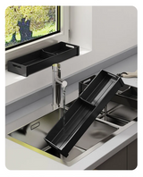 GlideStore Expandable Kitchen Drawer Organiser – Pull-Out Dish & Cutlery Storage Rack for Cabinets & Countertops