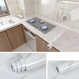 MarbraGuard Self-Adhesive Marble Film – Waterproof Peel & Stick Vinyl for Kitchen, Bathroom & Furniture Upgrades