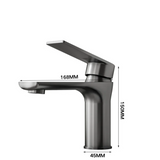 PureLine Basin Mixer Tap – Contemporary Stainless Steel Bathroom Faucet | Single Lever Hot & Cold Control