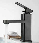 Eclipse Duo Basin Mixer – Black & Chrome Bathroom Faucet | Contemporary Hot & Cold Sink Tap