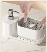 Velora Sync Sink Organiser – 5-in-1 Soap Dispenser & Kitchen Cleaning Station with Sponge Holder