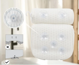 SpaCloud Ergonomic Bath Cushion – Luxury Neck & Back Support | Quick-Dry Air Mesh Comfort