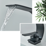 CascadeLine Waterfall Basin Mixer – Luxury Brass Bathroom Faucet | Modern Single Lever Sink Tap