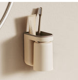 PureNest AquaDock Toothbrush Holder Set – Wall-Mounted Toothbrush & Cup Organiser with No-Drill Installation
