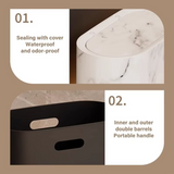 Alderra Slim Waste Bin – Hidden-Lid Compact Rubbish Container | Modern Space-Saving Home Bin