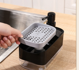 Velora DualFlow Soap Dispenser – Refillable 2-Way Kitchen Sink Pump with Sponge Press System