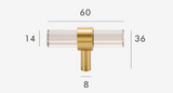 Lucévere Brass & Acrylic Cabinet Handles – Luxury Modern Furniture Pulls | Customisable Designer Hardware
