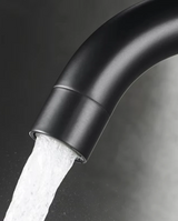 OnyxFlow Swivel Basin Mixer – Black Nickel Bathroom Faucet | 360° Stainless Steel Sink Tap