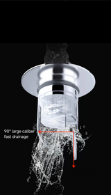Velora FlowGuard Pop-Up Drain Stopper – 2-in-1 Anti-Clog Sink & Shower Filter with Hair Catcher