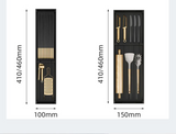 GlideStore Expandable Kitchen Drawer Organiser – Pull-Out Dish & Cutlery Storage Rack for Cabinets & Countertops