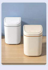 DeskEase Mini Waste Bin – Compact Swing Lid Desk Bin | Modern Desktop Organiser