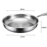 ForgeTitan Hammered Frying Pan – Pure Titanium Skillet | Premium Non-Coated Induction Cookware