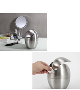 Aurelium Mini Waste Bin – Stainless Steel Swing-Top Desk Bin | Compact Luxury Bathroom & Office Trash Can