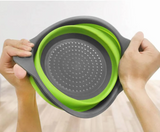 CollapsoChef Silicone Colander – Foldable Kitchen Strainer Basket | Space-Saving Food Prep Essential
