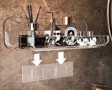 Velora Crystal Floating Shelf – No-Drill Acrylic Wall Organiser for Bathroom, Kitchen & Vanity Storage