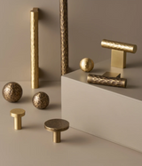 Aurevon Hammered Brass Cabinet Handle – Luxury Furniture Pull | Matte Gold & Antique Bronze Hardware