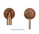 Velmor Wall Basin Mixer – Brushed Stainless Bathroom Faucet | Solid Brass Dual-Hole Sink Tap
