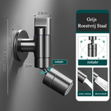 SlimTap ProWall Utility Faucet – Concealed Stainless Steel Wall Tap | Compact Cold Water Cleaning Sink Mixer