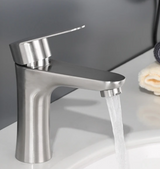 PureSteel Basin Mixer Tap – 304 Stainless Steel Bathroom Faucet | Modern Hot & Cold Sink Mixer