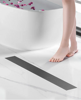 PureFlow Square Shower Drain – Brushed 304 Stainless Steel Floor Waste | Anti-Odour Bathroom Drain Cover