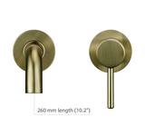 Velmor Wall Basin Mixer – Brushed Stainless Bathroom Faucet | Solid Brass Dual-Hole Sink Tap