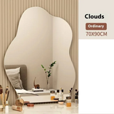 ElaraGlow Organic LED Vanity Mirror – Scandinavian Irregular Wall Mirror with Ambient Lighting for Bathroom & Living Spaces