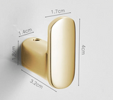 SilverLatch Adhesive Hooks – Polished Brass Wall Hangers | Heavy-Duty No-Drill Storage Hooks