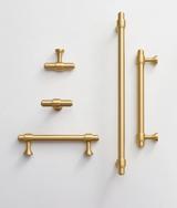 Château Noir Brass T-Bar Handles – French-Inspired Luxury Cabinet Hardware | Solid Brass Furniture Pulls