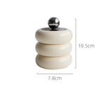 Veloura Ceramic Canister – Luxury Lidded Storage Jar | Decorative Candy, Spice & Candle Container