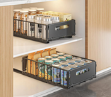 GlideStore Pull-Out Cabinet Organisers – Sliding Metal Kitchen Storage Drawers | Space-Saving Pantry & Spice Rack Set