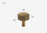 Valmere Brass T-Bar Cabinet Handles – Antique Brass Furniture Pulls | Luxury Modern Hardware