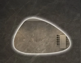 ArctiGlow Sculpt LED Vanity Mirror – Irregular Scandinavian Bathroom Mirror with Ambient Lighting & Aluminium Frame