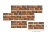 Arqevia RetroBrick Peel & Stick Wall Tiles – 6-Piece Vintage Brick Effect Splashback Panels | Waterproof Self-Adhesive Industrial Wall Décor (300 × 150 mm)