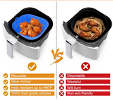 CrispNest Silicone Air Fryer Tray – Reusable Non-Stick Cooking Basket | Heat-Resistant Oven & BBQ Liner
