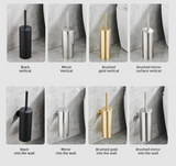 NoirEdge Wall-Mounted Toilet Brush Set – Matte Black Stainless Steel Cleaner Holder | Modern Hygienic Bathroom Accessory